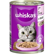 Mokra karma dla kotów - Whiskas Adult 1+ w galaretce 12 x 400 g Łosoś - miniaturka - grafika 1