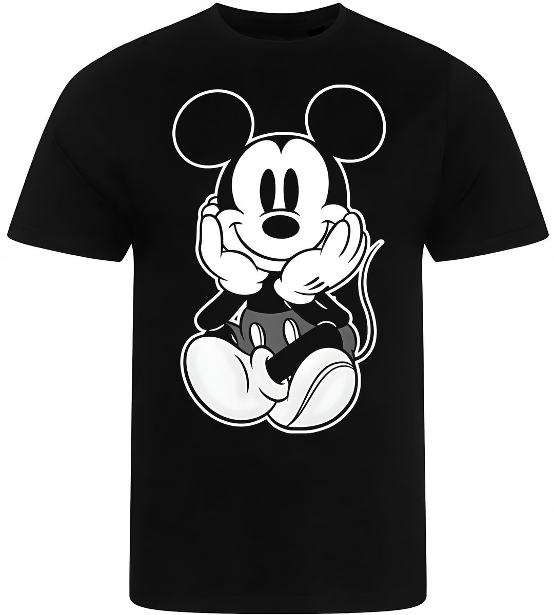 Koszulka Męska Nadruk Śmieszna Myszka Miki Prezent Premium L