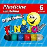 Masy plastyczne - Hasta Plastelina 6 kolorów Fun Joy 220437 Wb - miniaturka - grafika 1