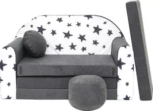 Sofa dziecięca kanapa wersalka rozkładana 160cm + podnóżek i poduszka - AC1 - Fotele i pufy dla dzieci - miniaturka - grafika 1