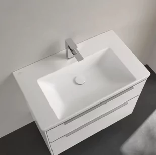 Villeroy & Boch Subway 3.0 Umywalka meblowa 80x47 cm bez przelewu jeden otwór na baterię biały mat z powłoką CeramicPlus 4A7081RW - Umywalki - miniaturka - grafika 1