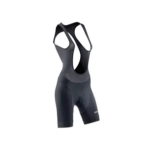 Spodenki rowerowe damskie NORTHWAVE ACTIVE WMN czarne na szelkach - Spodenki rowerowe - miniaturka - grafika 1