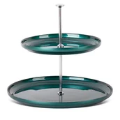 Tace i patery - Patera Dekoracyjna 2 Poziomy Selena 28X24 Turkusowa - miniaturka - grafika 1