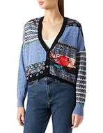 Swetry damskie - Desigual Sweter damski JERS_crepusculo, niebieski, XL - miniaturka - grafika 1
