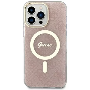 Guess GUHMP13XH4STP iPhone 13 Pro Max 6.7" różowy/pink hardcase 4G MagSafe - Etui i futerały do telefonów - miniaturka - grafika 3