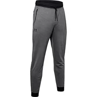 Spodenki męskie - Under Armour Męskie spodnie do joggingu Szary Carbon Heather/Black XL - miniaturka - grafika 1