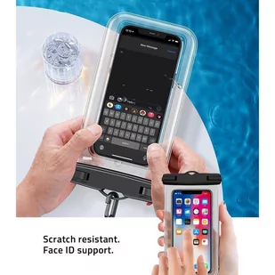 Tech-Protect UNIVERSAL WATERPROOF CASE BLACK/CLEAR - Etui i futerały do telefonów - miniaturka - grafika 2