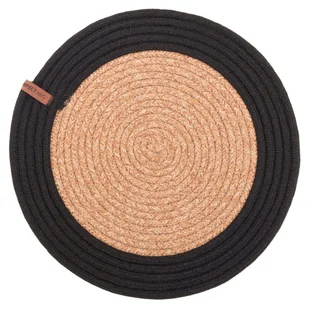 Podkładka na stół Leila brązowo-czarna śr. 35 cm - Obrusy i serwetki - miniaturka - grafika 1