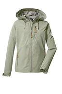 Kurtki damskie - G.I.G.A. DX Damska kurtka softshell / kurtka outdoorowa z kapturem GS 97 WMN SFTSHLL JCKT, 40, jasnooliwkowa, 38392-000 - miniaturka - grafika 1