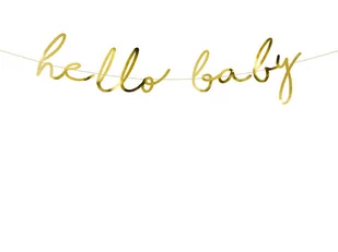 Party Deco Baner na Baby Shower Hello Baby - 1 szt. GRL83-019M - Baby shower i roczek - miniaturka - grafika 1