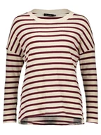 Swetry damskie - Sublevel Sweter w kolorze kremowo-ciemnobrązowym - miniaturka - grafika 1