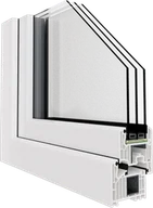 Okna - Okno plastikowe PCV Veka Softline 82 Okno rozwierne + rozwierne + rozwierno-uchylne 1400x600 - miniaturka - grafika 1