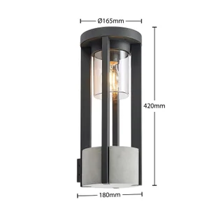 Lucande Overa kinkiet zewnętrzny, E27 - Lampy ogrodowe - miniaturka - grafika 5