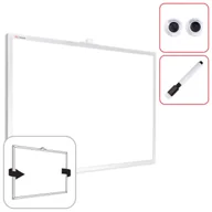 Tablice i flipcharty - Tablica suchościeralna magnetyczna biała 40x30 cm w aluminiowej ramie + GRATIS - miniaturka - grafika 1