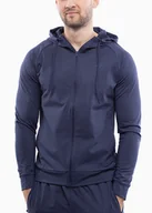 Bluzy męskie - 4F bluza męska sportowa z kapturem dresowa rozpinana logo roz. XXL - miniaturka - grafika 1