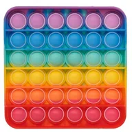 Zabawki sensoryczne - ZABAWKA SENSORYCZNA PIŁECZKA KWADRAT RAINBOW - miniaturka - grafika 1