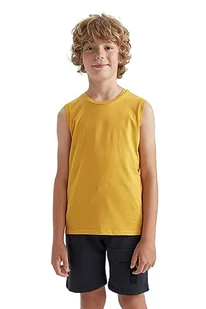DeFacto Dziecięcy tank top – stylowa i wygodna koszulka bez rękawów dla aktywnych dzieci, żółty, 7-8 lat - Koszulki i topy damskie - miniaturka - grafika 1