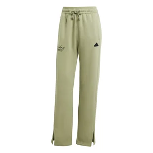 Damskie Spodnie ADIDAS W BLUV Q3 FL PT IY1465 – Oliwkowy - Spodnie damskie - miniaturka - grafika 1