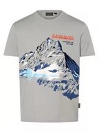 Koszulki męskie - Napapijri - T-shirt męski  S-Forsteri, szary - miniaturka - grafika 1