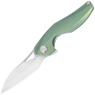 Noże - Nóż składany Bestech The Reticulan Green Titanium, Damascus by Elijah Isham (BT1810I) - miniaturka - grafika 1
