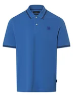 Koszulki męskie - Bugatti Męska koszulka polo Mężczyźni Bawełna niebieski jednolity, XL - miniaturka - grafika 1