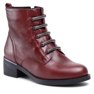 Botki damskie - Trzewiki Lasocki WI23-KANAN-06 Bordowy - miniaturka - grafika 1