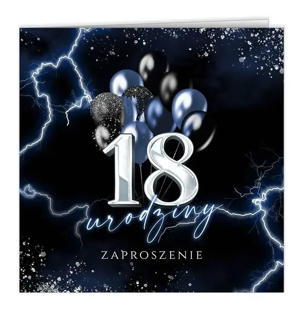 Zaproszenia na 18 Urodziny osiemnastkę Koperta NC19