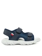 Buty dla chłopców - Tommy Hilfiger Sandały Velcro Sandal T1B2-33898-1591 S Granatowy - miniaturka - grafika 1