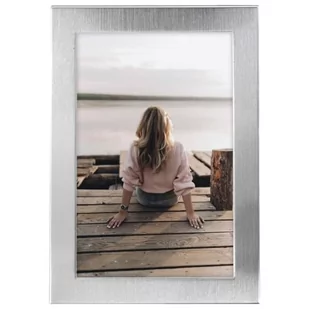 RAMKA NA ZDJĘCIE PORTRETOWE ''RIVA'', SREBRNA, 13 X 18 CM HAMA - Ramki na zdjęcia - miniaturka - grafika 1