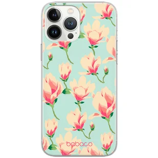 Etui do Apple IPHONE 12 Mini Kwiaty 016 Babaco Nadruk pełny Miętowy - Etui i futerały do telefonów - miniaturka - grafika 1