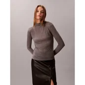 Bluzki damskie - Calvin Klein Półgolf | Slim Fit | z dodatkiem wełny - miniaturka - grafika 1