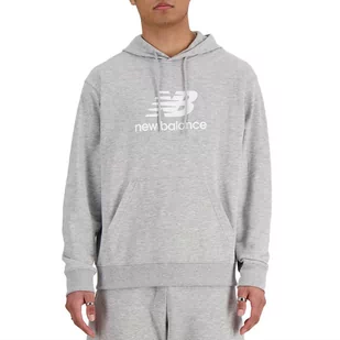 Bluza New Balance MT41501AG - szara - Bluzy sportowe męskie - miniaturka - grafika 1