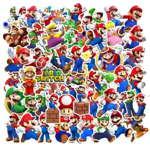 NAKLEJKI Super Mario Bros MIX 50 szt - Zabawki kreatywne - miniaturka - grafika 1