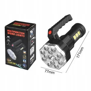 MOCNA LATARKA TAKTYCZNA SZPERACZ AKUMULATOROWA UCHWYT 16 LED COB USB - Latarki - miniaturka - grafika 1