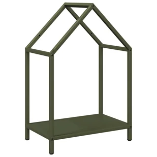 vidaXL Stojak na drewno opałowe, oliwkowo-zielony, 40x25x60 cm - Wózki magazynowe - miniaturka - grafika 1