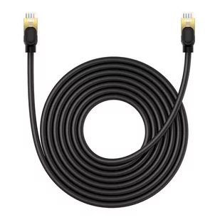 Kabel sieciowy kat. 8 Baseus Ethernet RJ45, 40Gbps, 8m (czarny) - Kable miedziane - miniaturka - grafika 3