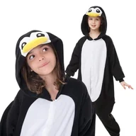 Stroje karnawałowe - Piżama Onesie Kigurumi Kostium Przebranie Pingwin Dzieci 115 - 125Cm - miniaturka - grafika 1