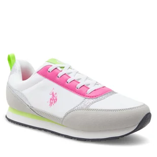 Sneakersy U.S. Polo Assn. NOBIK013 Białe złoto - Buty dla dziewczynek - miniaturka - grafika 1