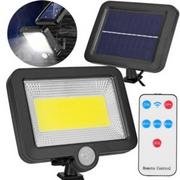 Lampy ogrodowe - Lampa solarna naścienna 1x COB 100LED - miniaturka - grafika 1