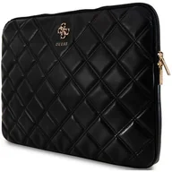 Torby na laptopy - Guess Quilted 4G Sleeve - Etui na notebooka 15" / 16" (czarny) - miniaturka - grafika 1