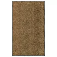 Wycieraczki - vidaXL Wycieraczka z możliwością prania, brązowa, 90 x 150 cm - miniaturka - grafika 1