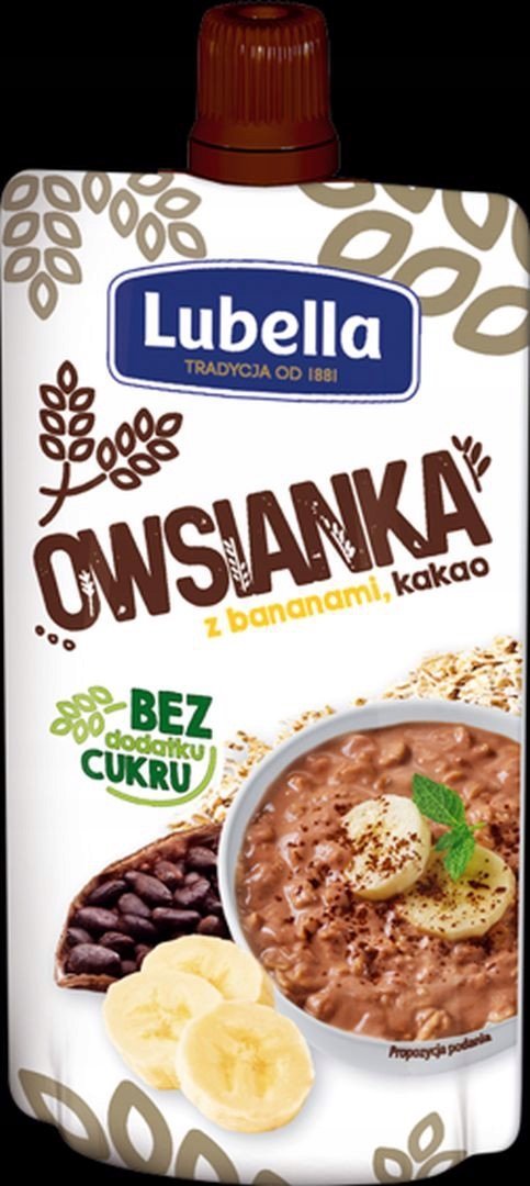 Lubella Mus Owsianka z bananami i kakao bez cukru 100g