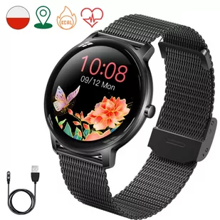 Rubicon Pamela Czarny z bransoletką - Smartwatch - miniaturka - grafika 1