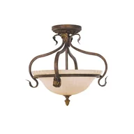 Lampy sufitowe - Elstead Lighting Sonoma Valley 3Lt Semi-Flush FE/SONOMAVAL/SF Elstead Lampa sufitowa stylowa FE/SONOMAVAL/SF) - miniaturka - grafika 1