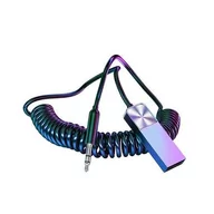 Pozostałe akcesoria do telefonów - Adapter T03 Bluetooth to Aux srebny - miniaturka - grafika 1