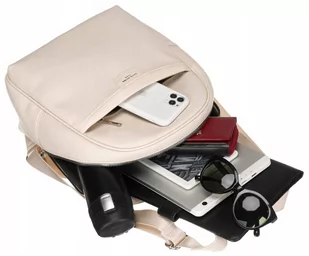 Pojemny plecak damski ze skóry ekologicznej — David Jones - Plecaki - miniaturka - grafika 8