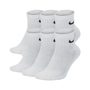 Skarpety Nike Everyday Cushion Ankle 6Pak SX7669 (kolor Biały, rozmiar XL ( 46 - 50 )) - Skarpetki damskie - miniaturka - grafika 1
