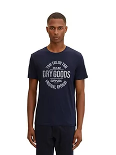 T-shirt męski TOM TAILOR z nadrukiem, 10668-niebieski kapitan nieba, L - Koszulki męskie - miniaturka - grafika 1