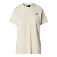 Koszulki i topy damskie - The North Face NF0A8C4W973 W S/S Box NSE TAILGRID INFILL Relaxed Te Damska koszulka White Dune/Wirtualny Niebieski, rozmiar M, White Dune/Virtual Blue, M - miniaturka - grafika 1