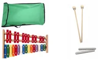 Akcesoria do perkusji - Dzwonki Chromatyczne 27-tonowe kolorowe + POKROWIEC + Klawes zielony - miniaturka - grafika 1